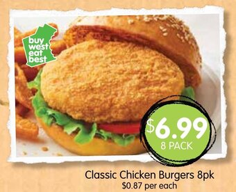Spudshed Classic Chicken Burgers offer