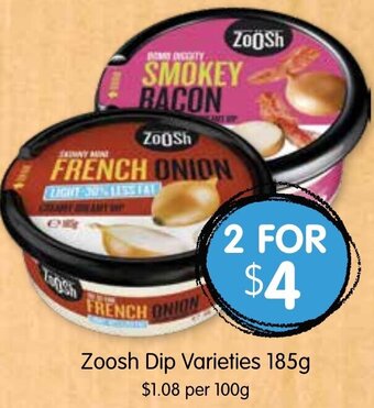 Spudshed Zoosh Dip Varieties 185g offer