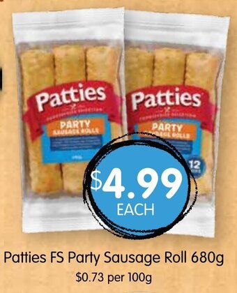 Spudshed Patties FS Party Sausage Roll 680g offer