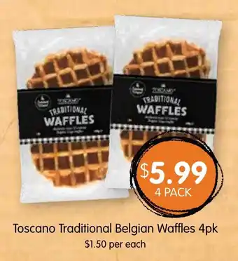 Spudshed Toscano Traditional Belgian Waffles 4pk offer