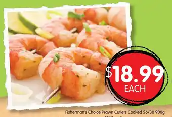 Spudshed Fisherman's Choice Prawn Cutlets Cooked 900g offer
