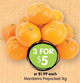 Spudshed Mandarins Prepacked 1kg offer