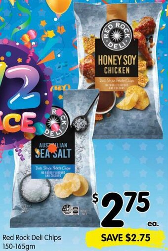Spar Red Rock Deli Chips 150-165gm offer