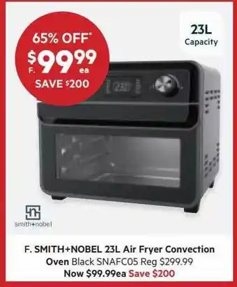 Harris Scarfe Smith + nobel 23l air fryer convection oven black snafcos offer
