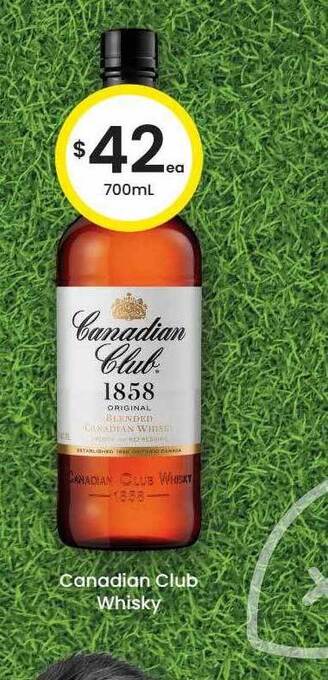 The Bottle O Canadian club whisky offer