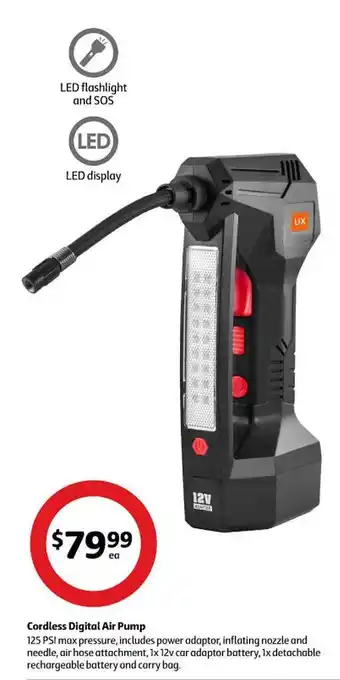 Coles Cordless digital air pump offer