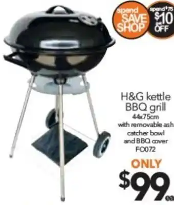 H&G Kettle BBQ Grill 44x75cm
