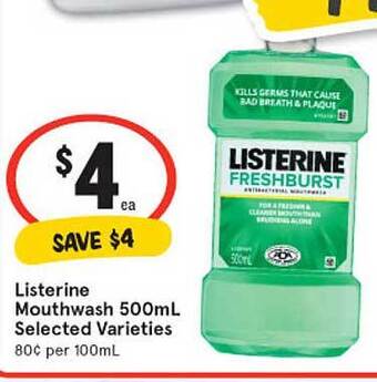 IGA Listerine mouthwash offer