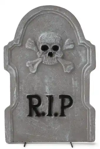 BIG W Halloween grave yard stone skull cross bone offer