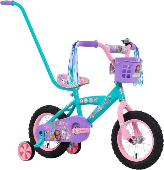 Gabbys dollhouse bike 30cm with training wheels offer at BIG W