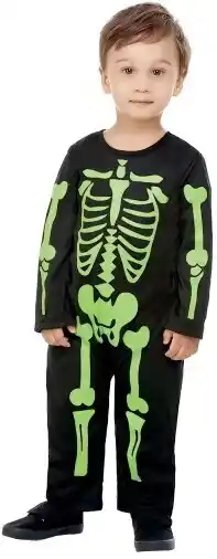 Kmart Glow in the dark skeleton costume - ages 2-3 offer