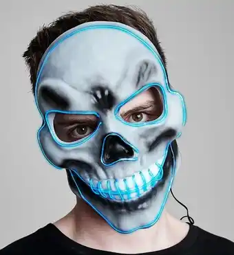 Kmart Light up mask skeleton - adult, medium offer