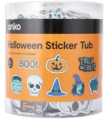 Kmart Halloween sticker tub offer