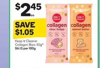 Woolworths Keep it cleaner collagen bars offer