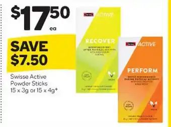 Woolworths Swisse active powder sticks offer