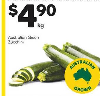 Woolworths Australian green zucchini offer