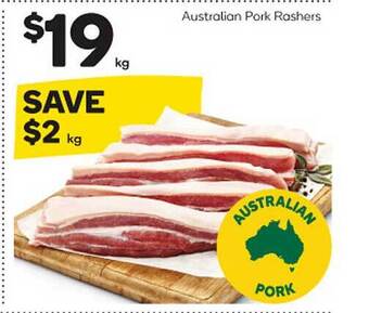 Woolworths Australian pork rashers offer