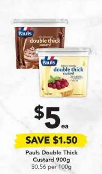 Drakes Pauls double thick custard offer