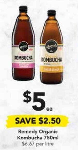 Drakes Remedy organic kombucha offer