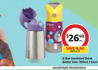 Coles B.box insulated drink bottle 12m + 350ml 1 each offer