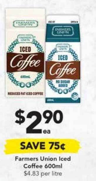 Drakes Farmers union iced coffee offer