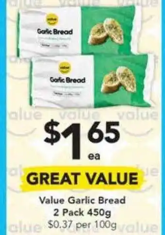 Drakes Value garlic bread 2 pack offer