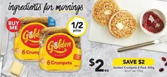 Drakes Golden crumpets 6 pack offer