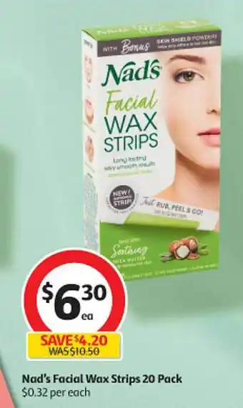 Coles Nad's facial wax strips 20 pack offer