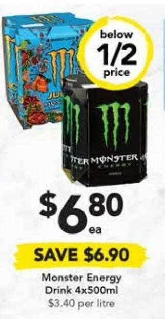 Drakes Monster energy drink offer