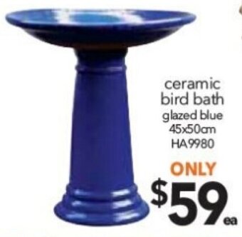Cheap as Chips Ceramic Bird Bath offer