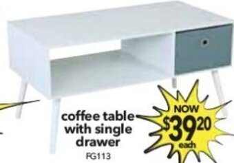 Cheap as Chips Coffee Table With Single Drawer offer
