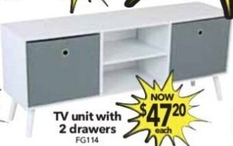 Cheap as Chips TV Unit With 2 Drawers offer