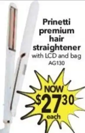 Cheap as Chips Prinetti Premium Hair Straughtener offer