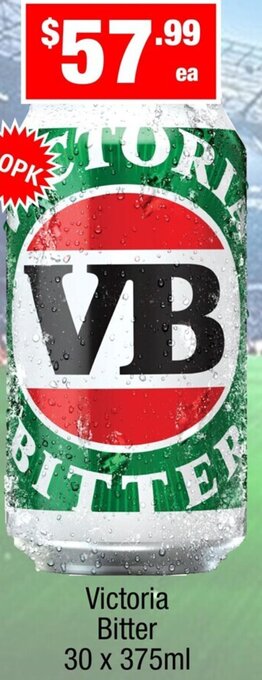 Liquor Stax Victoria Bitter 30 x 375ml offer