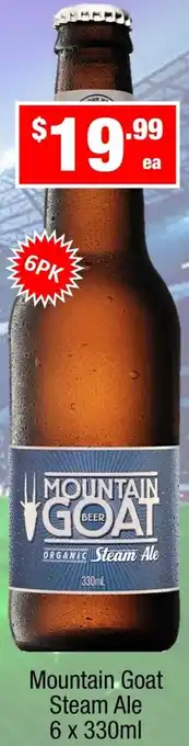 Liquor Stax Mountain Goat Steam Ale 6 x 330ml offer