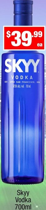 Skyy Vodka 700ml