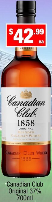 Liquor Stax Canadian Club Original 37% 700ml offer