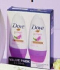 ALDI Dove Antiperspirant Roll-On Deodorant For Men Or Women 2 x 50ml offer