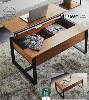 ALDI Industrial Lift-Up Coffee Table offer