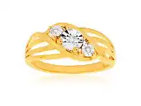Shiels 9ct Yellow Gold HJ Colour Brilliant Diamond Ring offer
