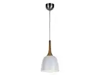 LivingStyles Polk Metal Pendant Light, Small, Whtie / Oak offer