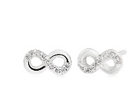 Shiels Sterling Silver Cubic Zirconia Infinity Stud Earrings offer