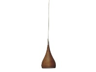 LivingStyles Zara Metal Pendant Light, Small, Walnut Burl offer