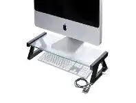 Officeworks Kensington Glass Monitor Stand with USB Hub offer