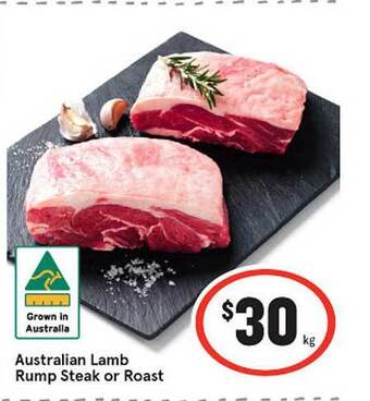 IGA Australian lamb rump steak or roast offer