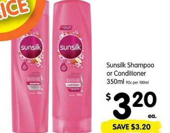 Spar Sunsilk shampoo or conditioner offer