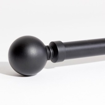 Pillow Talk Bailey extendable black curtain rod set by habitat offer