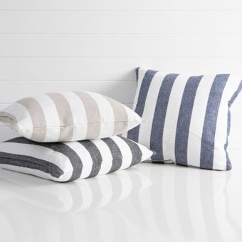 Riviera wide stripe cushion by habitat