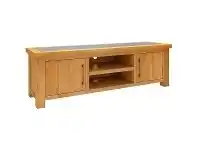 LivingStyles Sefton Concrete Top Pine Timber 2 Door TV Unit, 180cm offer