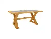 LivingStyles Sefton Concrete Top Pine Timber Trestle Dining Table, 180cm offer